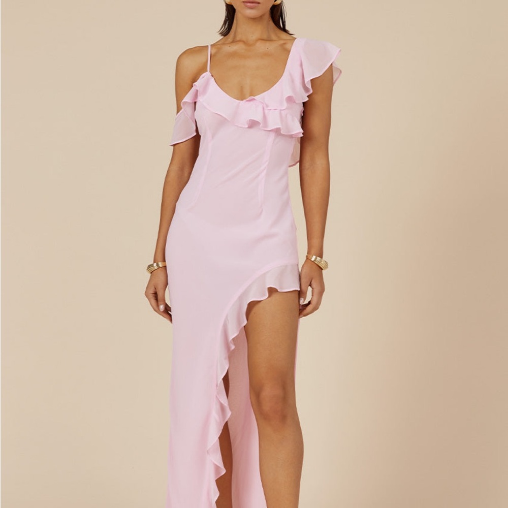 Chic Pink Vacanza Maxi Dress Musk S
